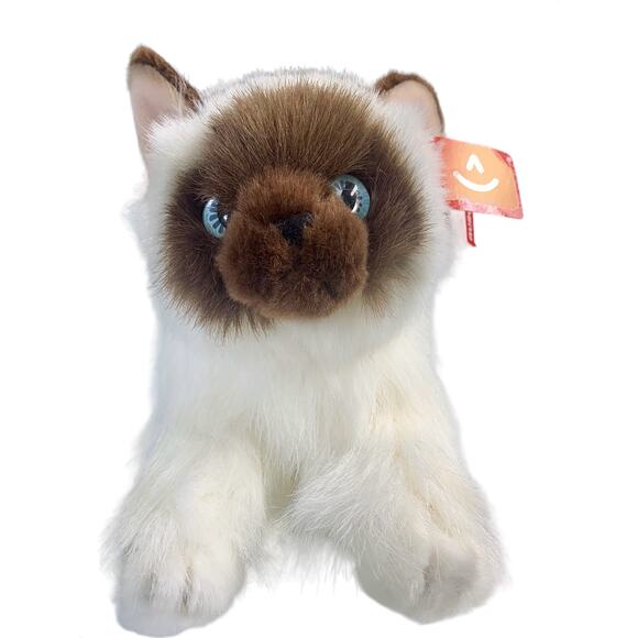 Bella Siamese Cat Aurora Birman Cat Blue Eyes Stuffed Animal Plush 16 inches - Picture 2 of 10